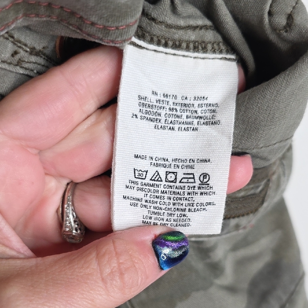 Anthropolgie HEIHEI Camouflage Cargo Pants SZ 26 - Picture 7 of 8